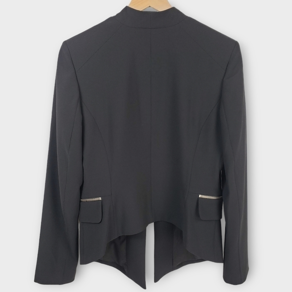 Trouve Black Collarless Cropped Back Blazer - Picture 6 of 12
